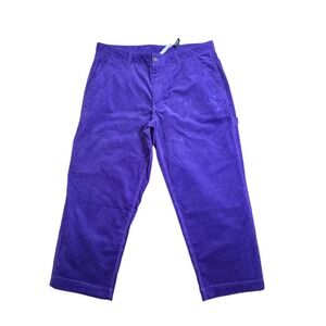 The North Face Corduroy Cargo Pants Womens 16 Purple Cropped NWT